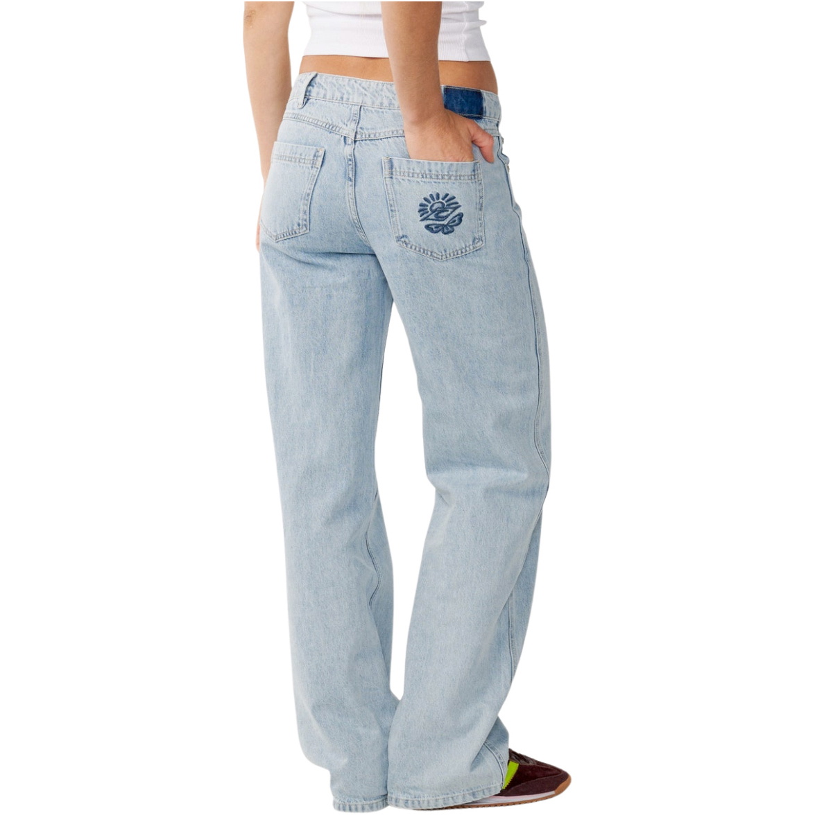 2026 Rip Curl Womens Aggie Relaxed Jeans 04MWPA - Vintage Blue